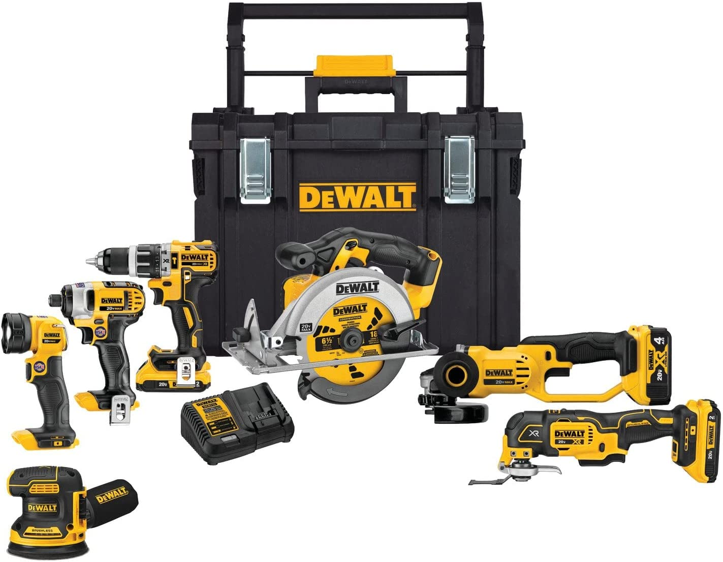 DeWALT DCKTS781D2M1 20V MAX Cordless Li-Ion 7 Tool Combo Kit w/Tough System
