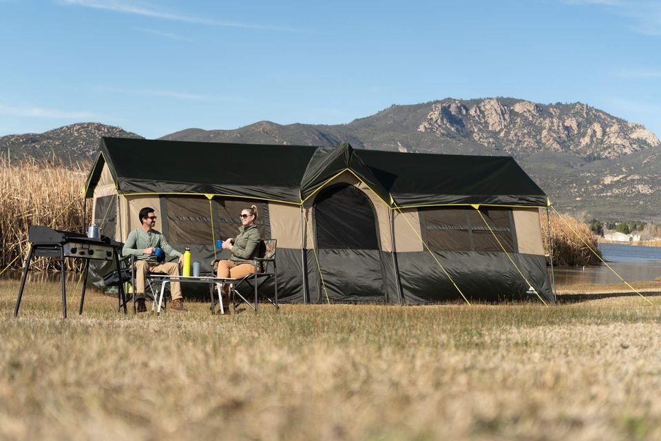 12 Person Cabin Tent with 2 Closets.