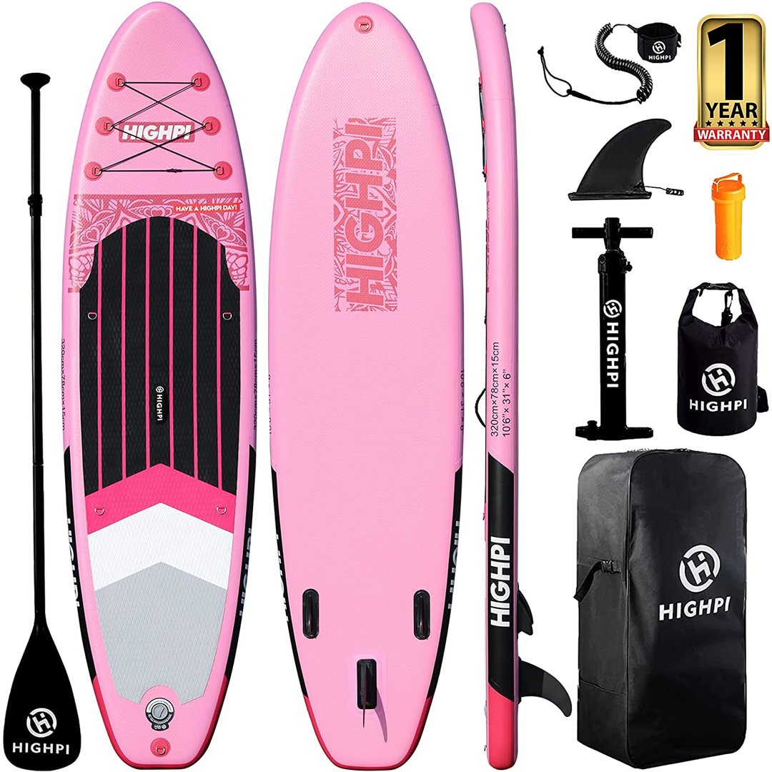 Highpi Inflatable Stand Up Paddle Board 10'6''/11' Premium SUP W Accessories & Backpack