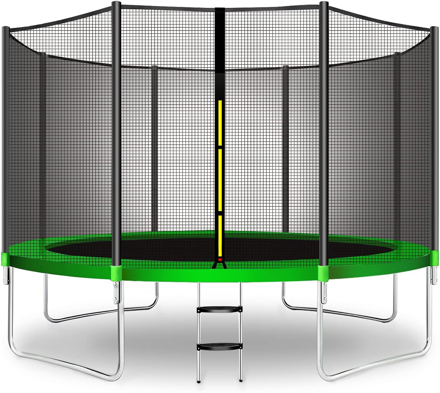 CalmMax Trampoline 12FT 14FT 15FT 16FT Jump Recreational Trampolines with Enclosure Net - ASTM Approved- Combo Bounce Outdoor Trampoline for Kids Family Happy Time