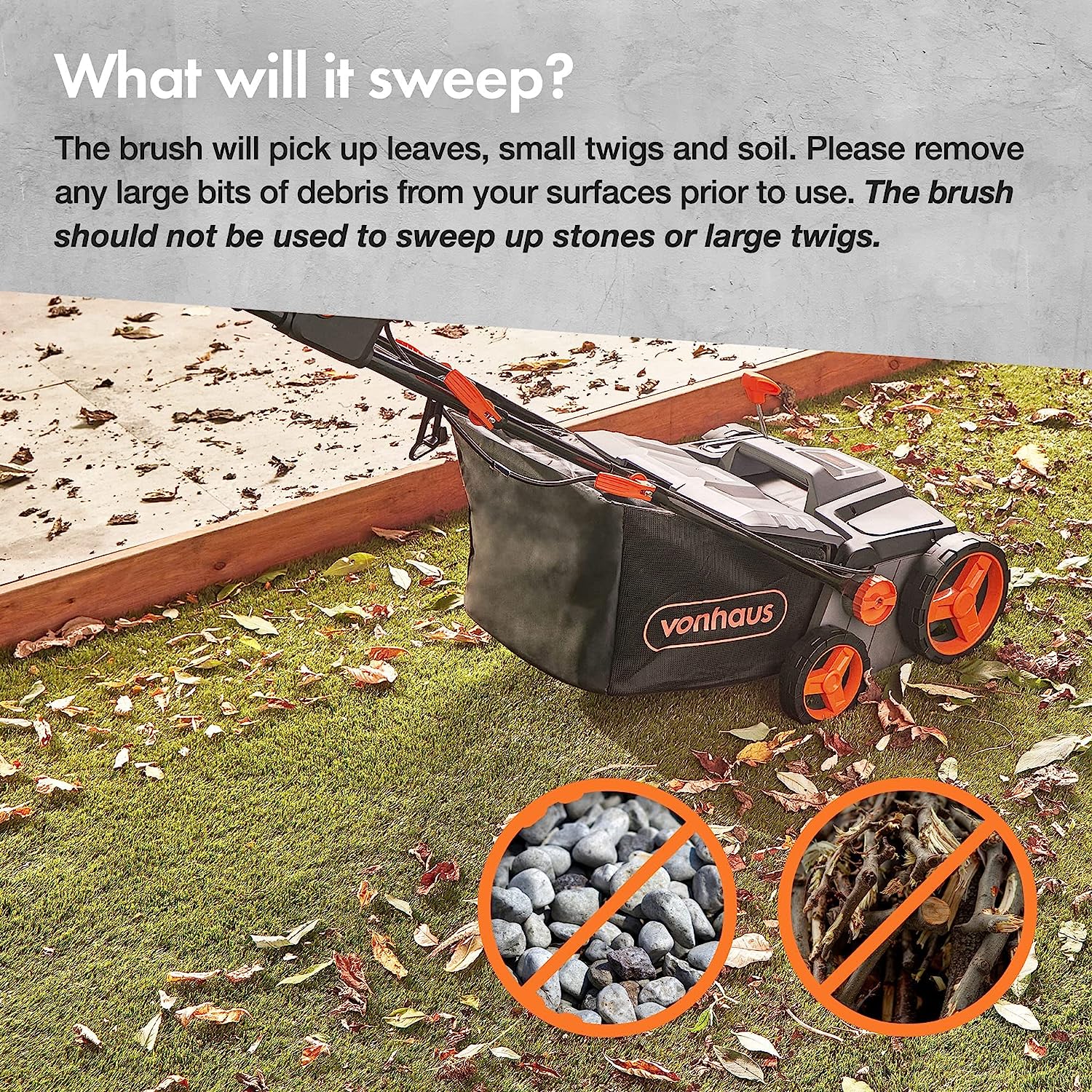 Vonhaus 1800W Artificial Grass Brush