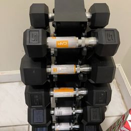 CAP Barbell 150 LB Dumbbell Set with Rack, Color Series