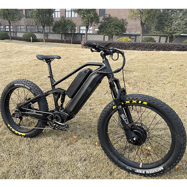 Fahrrad Elektrofahrrad 48V 1500W Elektrische Mountainbikes für Erwachsene Fat Tire Doppelbatterie 26x4.0 '' Vollfederung EMTB